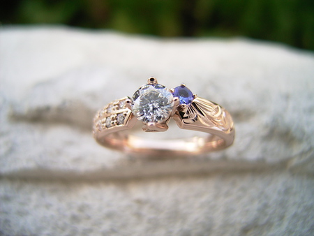 「A」、「K」でダイヤを留めるオリジナルならではのプロポーズリング！石川県婚約指輪結婚指輪