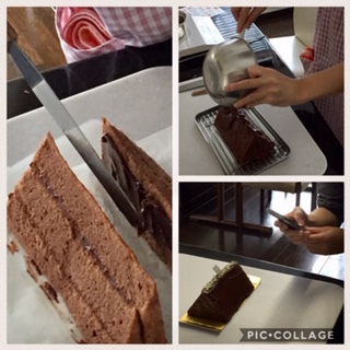 Lesson / Gâteau au chocolat triangulaire